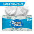 Great Value 2-Ply Facial Tissues, 126 Sheets